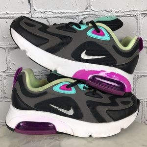 Nike Air Max 200 Thunder Kids Unisex Grey Aurora Sneakers Size 5Y AT5627-004